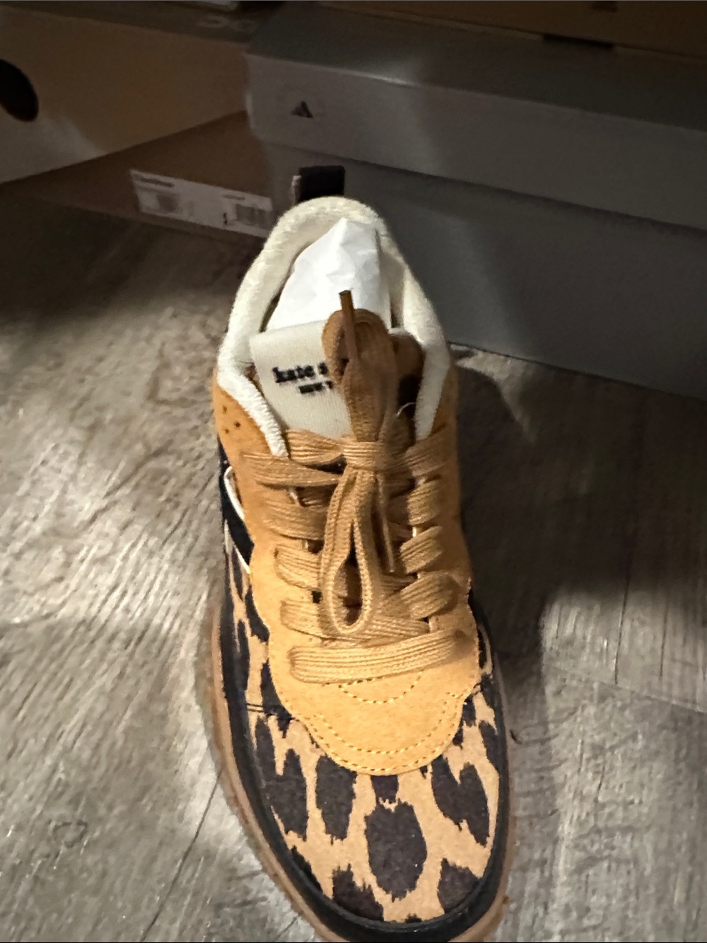 kate spade Leopard Print Athletic Sneaker in Tan, Black and Brown - Picture 3 of 3